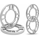 LUJIANI 4 Pack Universal Wheel Spacers, 0.39" (10mm) Thick Die Cast Replacement Wheel Spacer for 4 & 5 Lugs Wheels/Rims, Fits 98 to 120mm Multiple Bolts Pattern, 4x100, 4x108, 4x110, 5x114.3, 5x120
