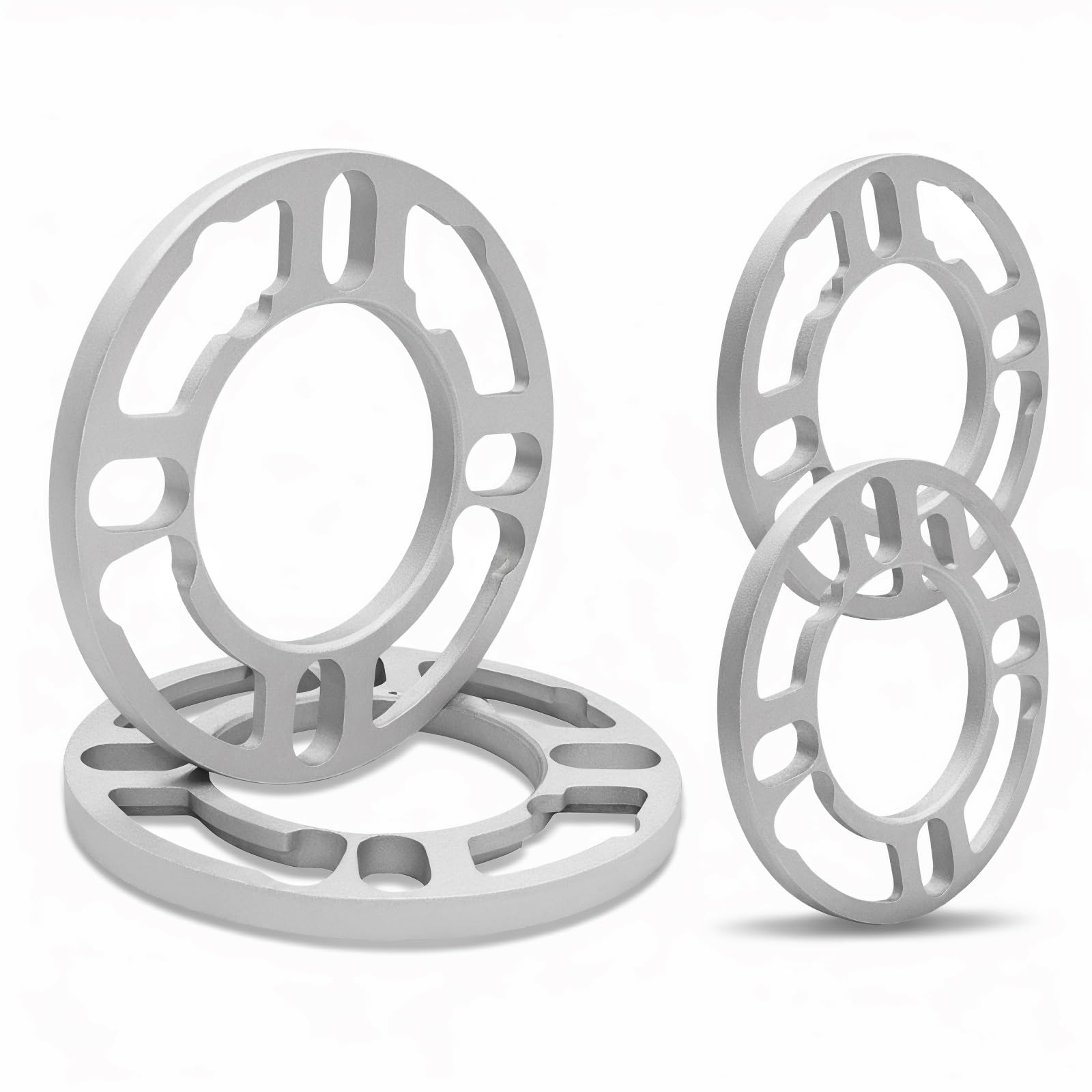 Photo 1 of LUJIANI 4 Pack Universal Wheel Spacers, 0.39" (10mm) Thick Die Cast Replacement Wheel Spacer for 4 & 5 Lugs Wheels/Rims, Fits 98 to 120mm Multiple Bolts Pattern, 4x100, 4x108, 4x110, 5x114.3, 5x120