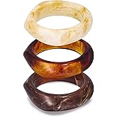 LILIE&WHITE 3 PCS Acrylic Resin Bracelet For Women Trendy Chunky Bangle Bracelets Fashion Colorful Bracelet Jewelry Gift