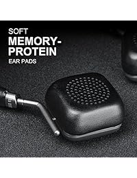 Cloud Fox Auriculares Bluetooth, ligero inalámbrico auriculares en oreja con micrófono y 12 horas Batería, sonido Hifi Auriculares con cojines de memory protein suave Auriculares estéreo para teléfonos móviles, PC y tablets