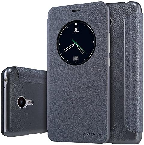 MEIZU M3 NOTE / MEILAN NOTE 3 Case, MicroP(TM) Side Flip Pu Leather Cover Pc Hard Case Shell Compatible -Retail Packaging for MEIZU M3 NOTE / MEILAN NOTE 3 (Black Leather Cover)