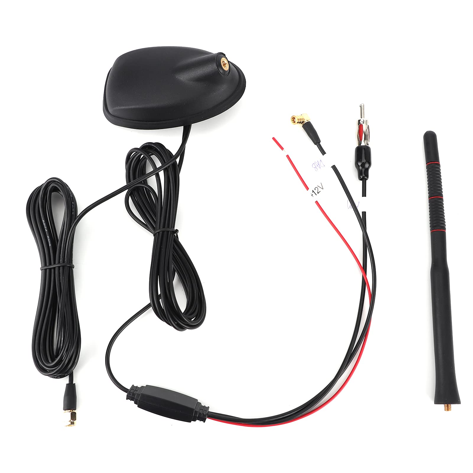 Ejoyous Car Antenna, DAB+GPS+FM, Universal, Black