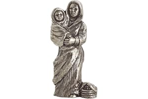 DANFORTH - Pig Herder's Wife Nativity Figurine – Handcrafted Pewter Nativity Figurine - Made in USA