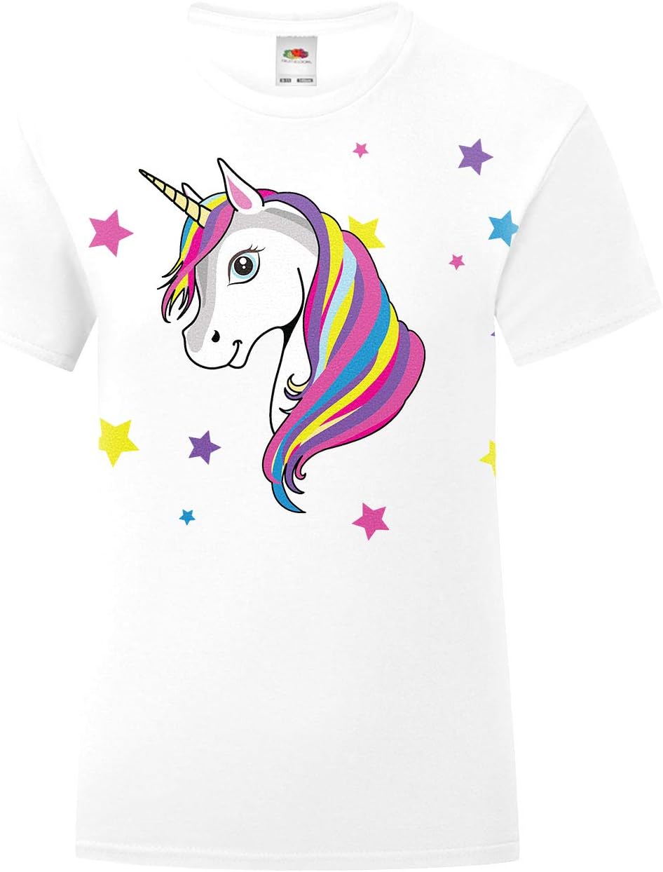 Girls Unicorn Rainbow Tshirt Kids Tee Top T-Shirt Ages 3-15 Years