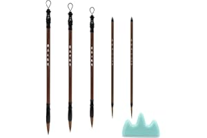 Knana 6pcs Chinese Calligraphy Brush Set Sumi Maobi Drawing Watercolor Calligraphy Brushes Calligraphy Kits for Beginners