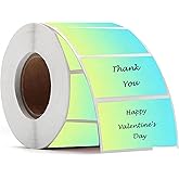 2.25"x1.25" Happy Valentine's Day Direct Thermal Labels,Colorful Shipping Thermal Stickers,Multi-Purpose Square Labels for Christmas Party,Gift Wrapping(500pcs/roll)