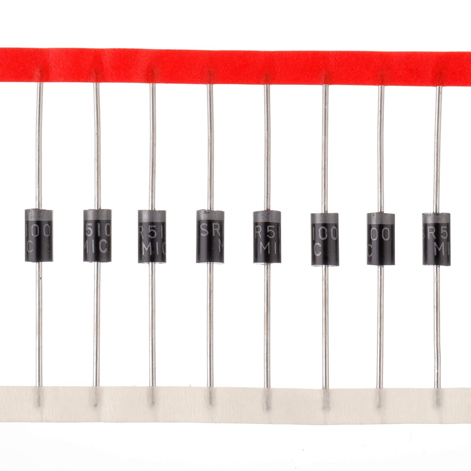 BOJACK SR5100 Schottky Barrier Rectifier Diodes 5A 100V DO-27 5 Amp 100 Volt Axial Diodes(Pack of 20 Pcs)