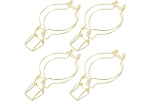 Generic 4 Pcs Stainless Steel Jar Lid Snap with Effective Sealing and Easy to Use, Golden Mason