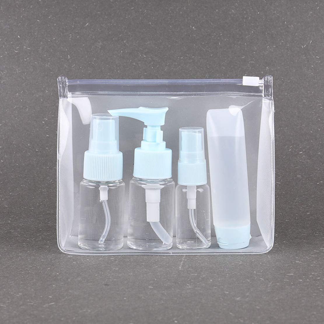 sansheng 20Pcs Mini Small PVC Transparent Plastic Cosmetic Organizer Bag Pouch With Zipper Closure for Vacation Travel, Bathroom and Organizing Waterproof Makeup Bag : Beauty