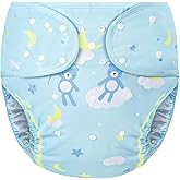 Littleforbig Washable Adjustable Reusable Waterproof Cloth Adult Diaper Wrap Cover One Size - Little Dreamers Pattern
