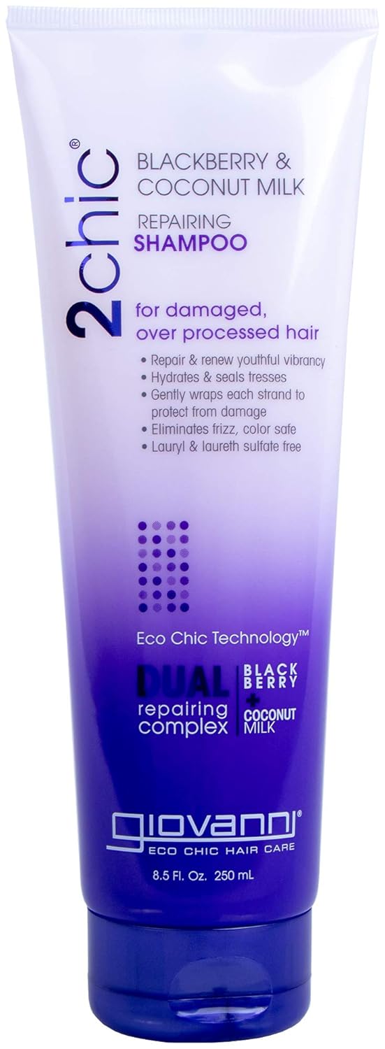 GIOVANNI- 2chic Repairing Shampoo- Dual Repairing Complex For Damaged Overprocessed Hair, 8.5 Fl Oz (Pack of 1)