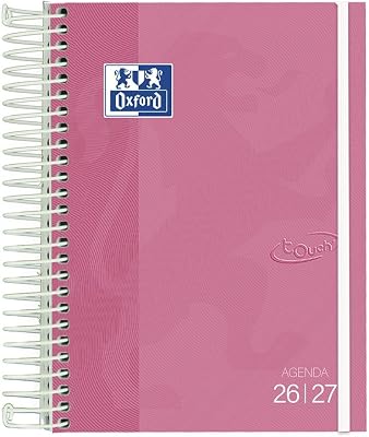 Touch, Agenda 2026 2027, Día por Página, Tapa Extradura, A5 (15x21 cm), Español, Color Fuchsia