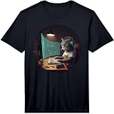 Cat Computer Science Nerd Tech Coding Gaming Programmer Performance T-Shirt