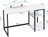 GreenForest 100cm Computer Desk with Monitor Stand and Reversible Shelves view 3