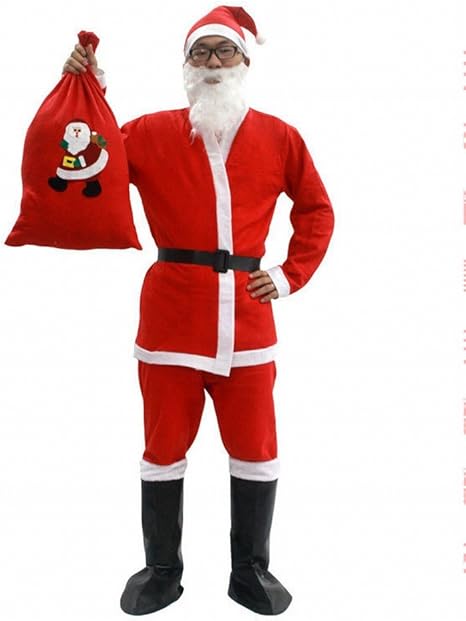 Foto Di Uomini Vestiti Da Babbo Natale.I Vestiti Di Natale Gli Uomini Di Babbo Natale Che Indossano I Vestiti Delle Veste Del Velluto Dell Oro Dei Vestiti Delle Donne Maschio 1 Amazon It Casa E Cucina