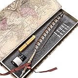 Antique Feather Copper Pen Stem Metal Nibbed Pen Writing Quill LL-14