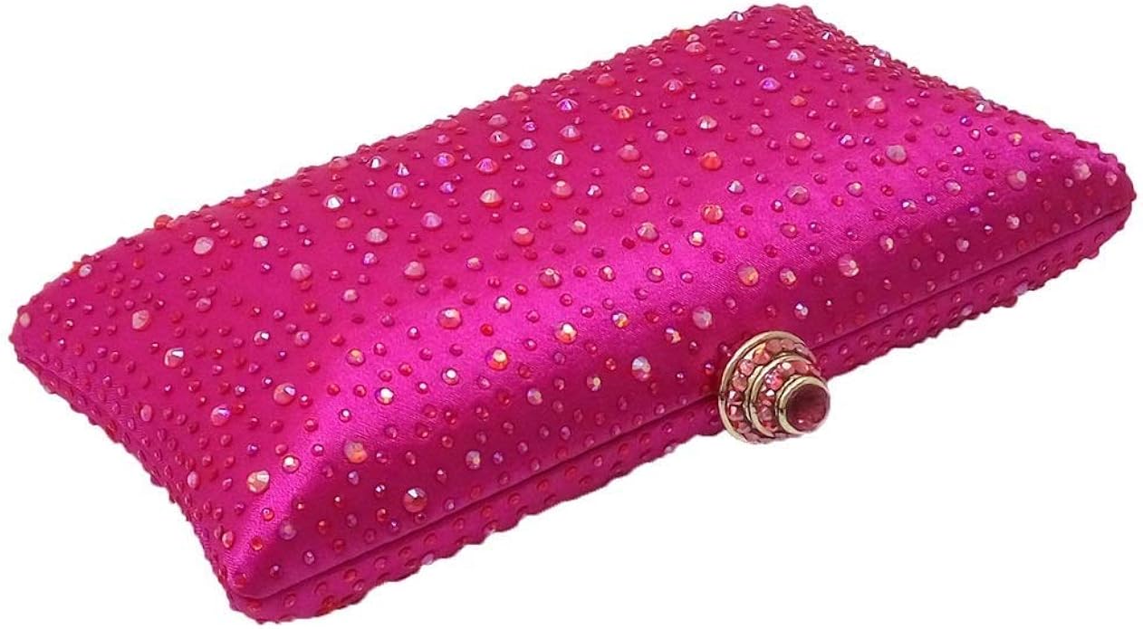 CHEN Evening Bag Women's Suede Leather Bag Crystal Evening Clutch Bag