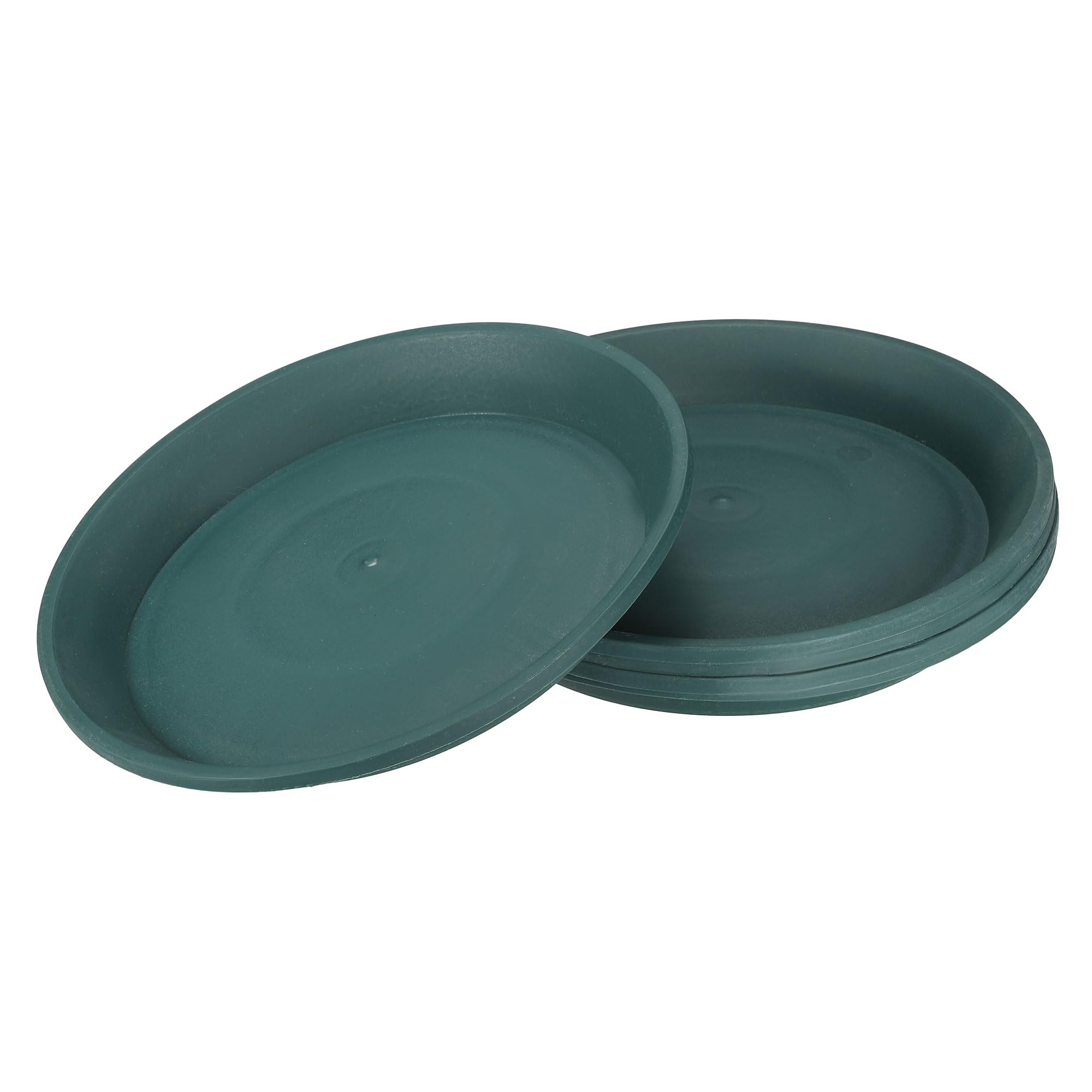 M METERXITY 5 Pack Planter Saucers - Plastic Plant Tray Flowerpot Drip Trays Round Apply to Outdoor/Garden (8 Inch/ 20.5cm, Green)