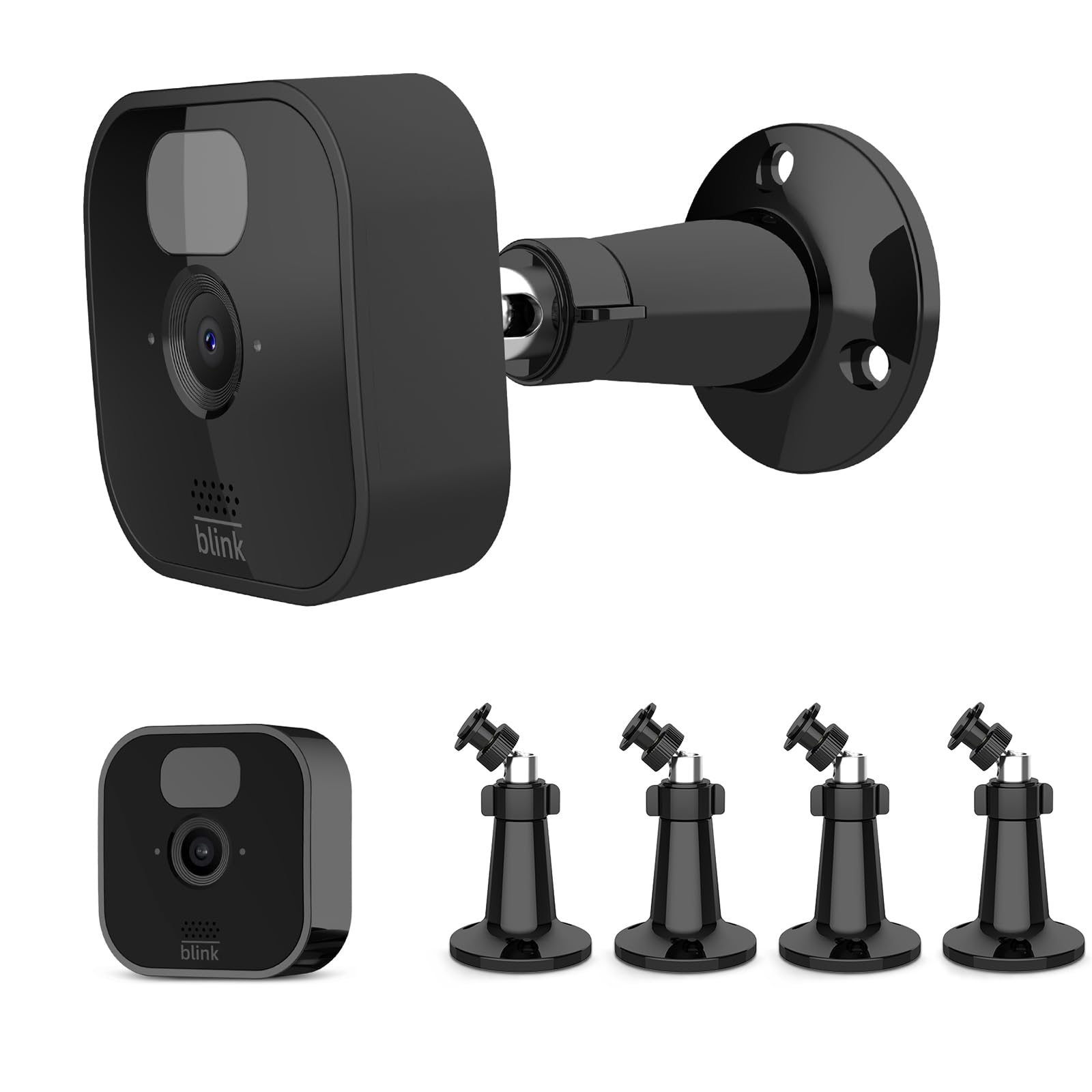 [4 Pack] Blink Outdoor Camera Mount, Wall Mount for Blink Outdoor/Indoor Camera/Blink Outdoor 4 (4th Gen)/ Blink Mini/Blink XT/ XT2 Camera Mount, Blink 360° Adjustable Mount Accessories Black