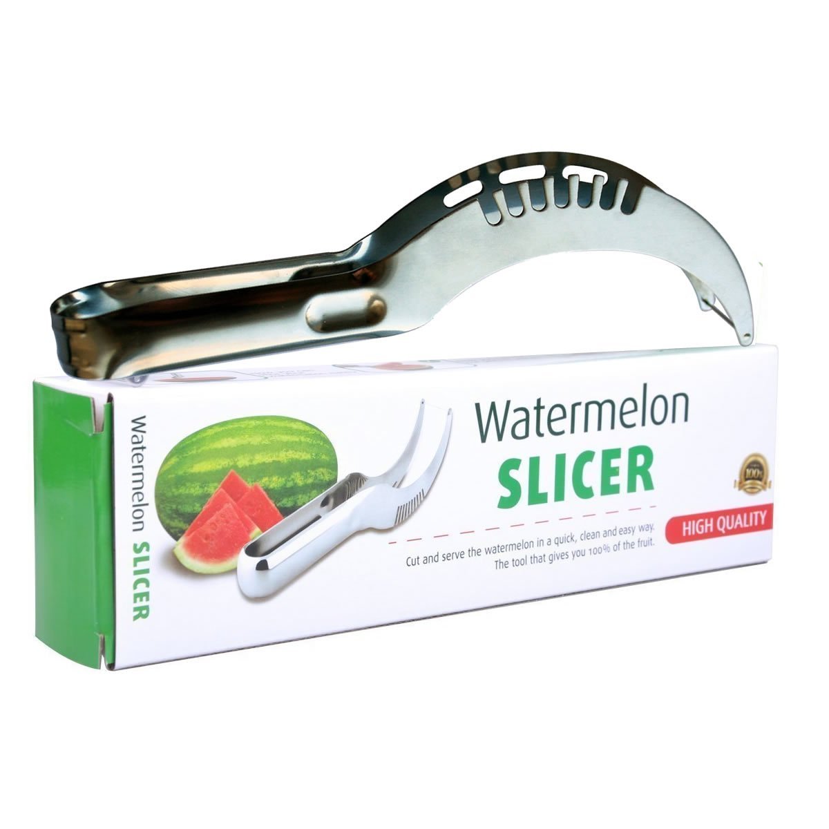 The top CENTH Watermelon slicer(with Spoon,cutter & corer,Steel Server