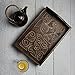 Tree of Life Hand Carved Wooden Breakfast Serving Tray with Handle for Tea Snack Dessert Kitchen Dining Serve-Ware Accessories 15 x 10 Inches