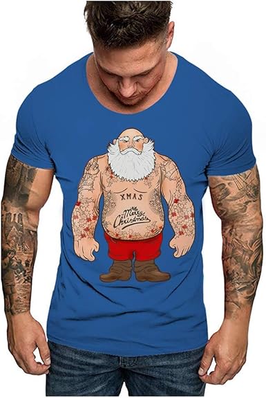 T Shirt Homme 3d Noel Humour Sexy Drole Chemisier T Shirt A Manches Courtes Pull Moche