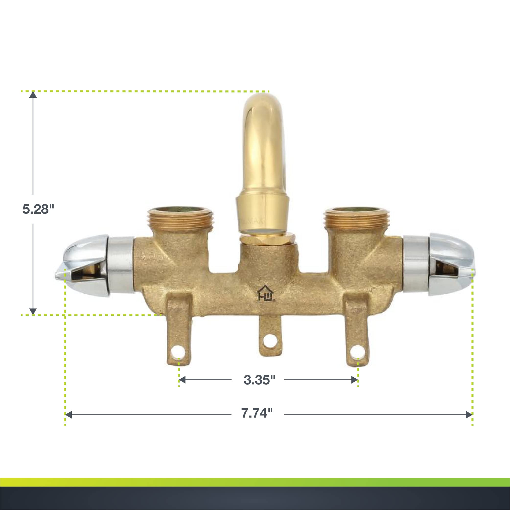 Homewerks Worldwide 3310-250-RB-B Rough Brass Laundry Faucet, No Size