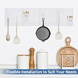 WOPPLXY Pegboard Combination Kit 4x 30x30cm White Wall Organiser 22 Accessories view 3