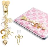 Kaciola Charm Chains for Kindle, Cute E-reader Phone Charm Bracelets Accessories Gift for Reader Booklovers Women Men, Charms Compatible for Kindle/E-Reader/Phone (A)