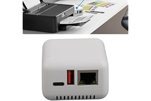 Print Server, Support Image Printing USB 2.0 Print Server Multiple Interfaces 100-240V Lightweight for XP PC (US Plug)