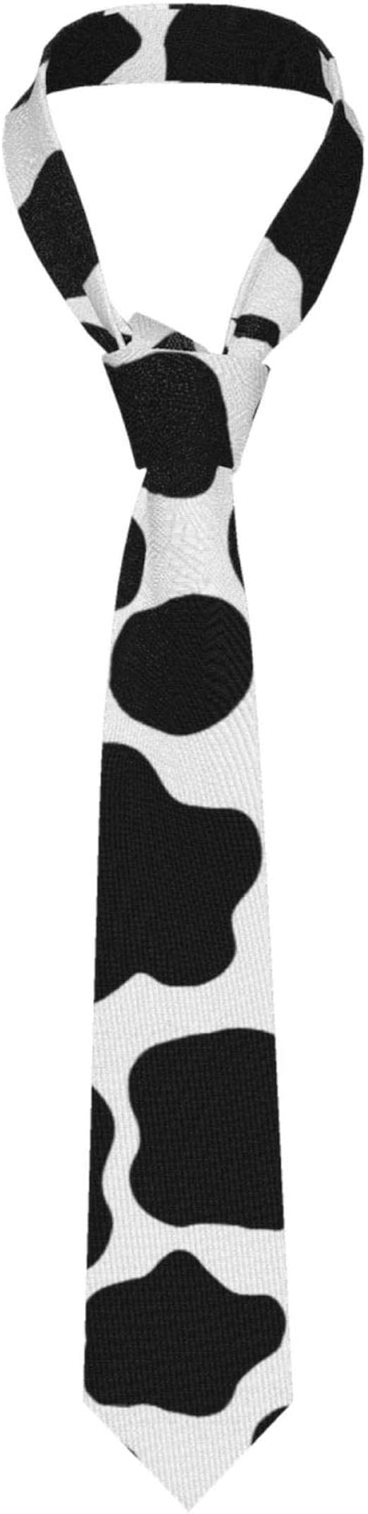 Classic Men'S Necktie, Cow Texture Neck Ties, Fashion Print