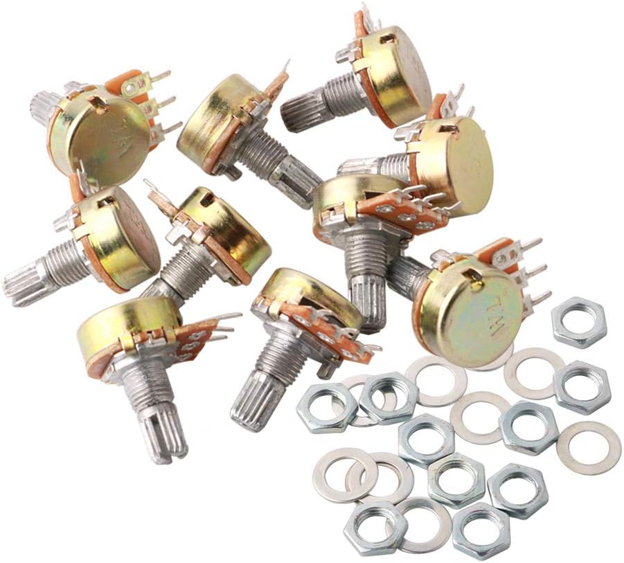 QitinDasen 10Pcs Premium Linear Rotary Taper Potentiometer, Adjustable 3 Terminal Rotary Potentiometer - Image 5
