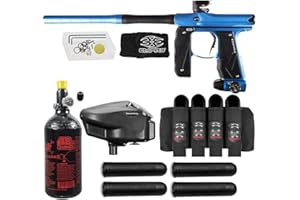 Maddog Empire Mini GS Electronic Full Auto Paintball Gun Marker w/ 48/3000 HPA Paintball Tank, Empire Halo Too Electronic Loader, 4-Pod Harness & (4) Pods Starter Package