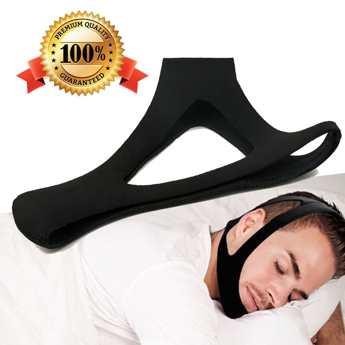 Anti Snoring Chin Strap - Adjustable Stop Snoring Solutions, Mouth Breathers Sleep Aid Devices for Men and Women