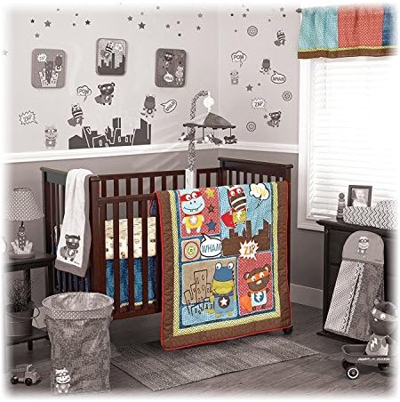 Cocalo Superhero Pals 4-piece Crib Bedding Set
