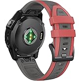 NotoCity Compatible Fenix 6X Watch Band,26mm Quickfit Silicone Bands for Fenix 6X Pro/Fenix 5X/Fenix 7X/Fenix 5X Plus/Fenix 8 51mm/Fenix 3/Fenix 3 HR/Tactix/Descent MK1/D2 Delta PX/D2