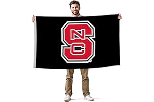 VICTORY CORPS North Carolina State Wolfpack 3' x 5' College Sports Printed Flag - NCAA Licensed - Nylon - School Banner (Black, Red)