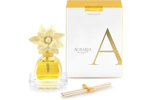 Agraria PetiteEssence Flower and Reed Diffuser Set, Hand Crafted Sola Flower Botanical Home Fragrance Diffuser, Scented Oil Reed Diffuser, Flower and Reed Diffuser Gift Set for All Occasions