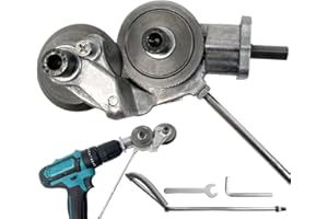 FYROME 1 Pack Electric Drill Plate Cutter, Double Headed Metal Sheet Shears Sharp Precise Cutting, Plate Punch Shears Drill Attachment for Cutting Iron, White Sheet, Steel,Copper, Aluminum (1)