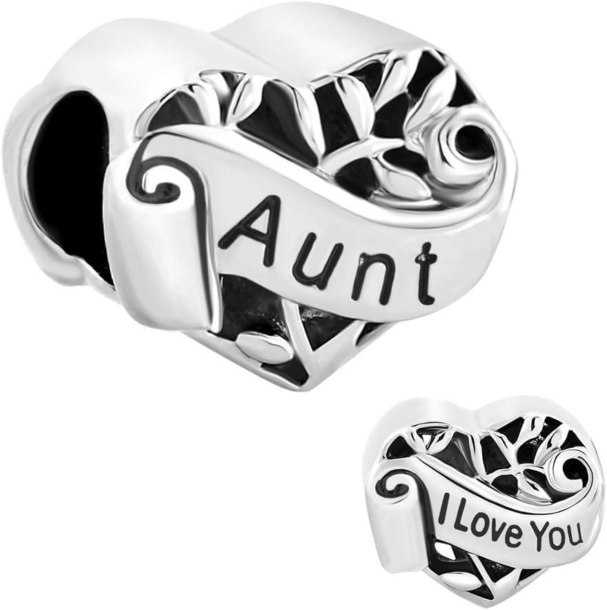 Filigree Heart Charms I Love You Charms Charm Beads for Snake Chain Bracelets
