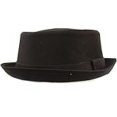 Men's Everyday Cotton All Season Porkpie Boater Derby Fedora Sun Hat