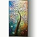 Amei Art Paintings, 24X48 Inch Paintings Oil Hand Painting 3D Hand-Painted On Canvas Abstract Artwork Art Wood Inside Framed Hanging Wall Decoration Abstract Painting (Gray)