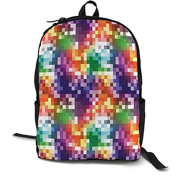 rainbow checkered backpack