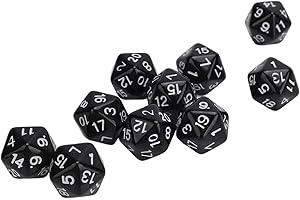 10PCS Polyhedral Dice Plastic Lightweight 20 Sided for Role Playing Table Games Math Educational Teacher s Aids Gaming Suppli