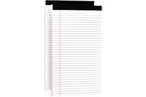 ZAVIKO Legal Pads 8.5 x 14 White Wide Ruled, 2 Pack Legal Note Pads 8.5 x 14 Notepad, Lined Paper Pads 8.5 x 14, Lined Tablets Writing Pads, Lined Writing Note Pad, White 70 GSM Pads Of Paper, 30 Sheets/Pad