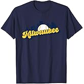 Milwaukee Baseball Vintage City Skyline Retro Baseball Lover T-Shirt