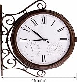 St Helens Outdoor Station Clock 15" with Thermometer & Hygrometer view 2
