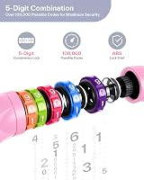 Sportneer High Security 5-Digit Chain Lock for Bike Motorcycle Door view 5