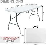 Crystals Heavy Duty 6ft Folding Catering Table with Carry Handle view 3