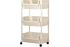 Carrinho Organizador Multiuso 3 Prateleiras com Rodinhas para Cozinha Banheiro Salão Manicure Cabeleireiro (Branco)